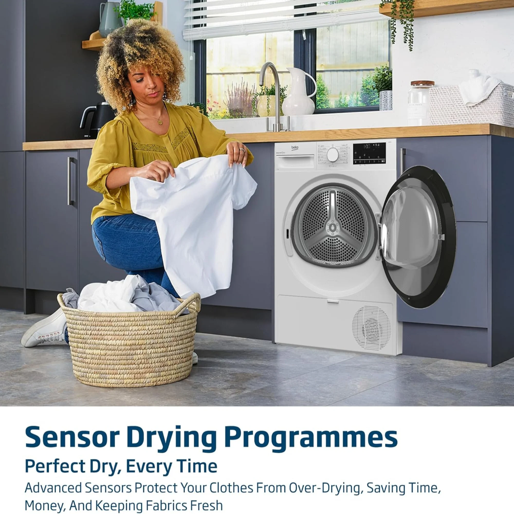 Beko Condenser Tumble Dryer 9 kg – AquaWave Sensor Drying & 15 Programmes DC9W - Image 7