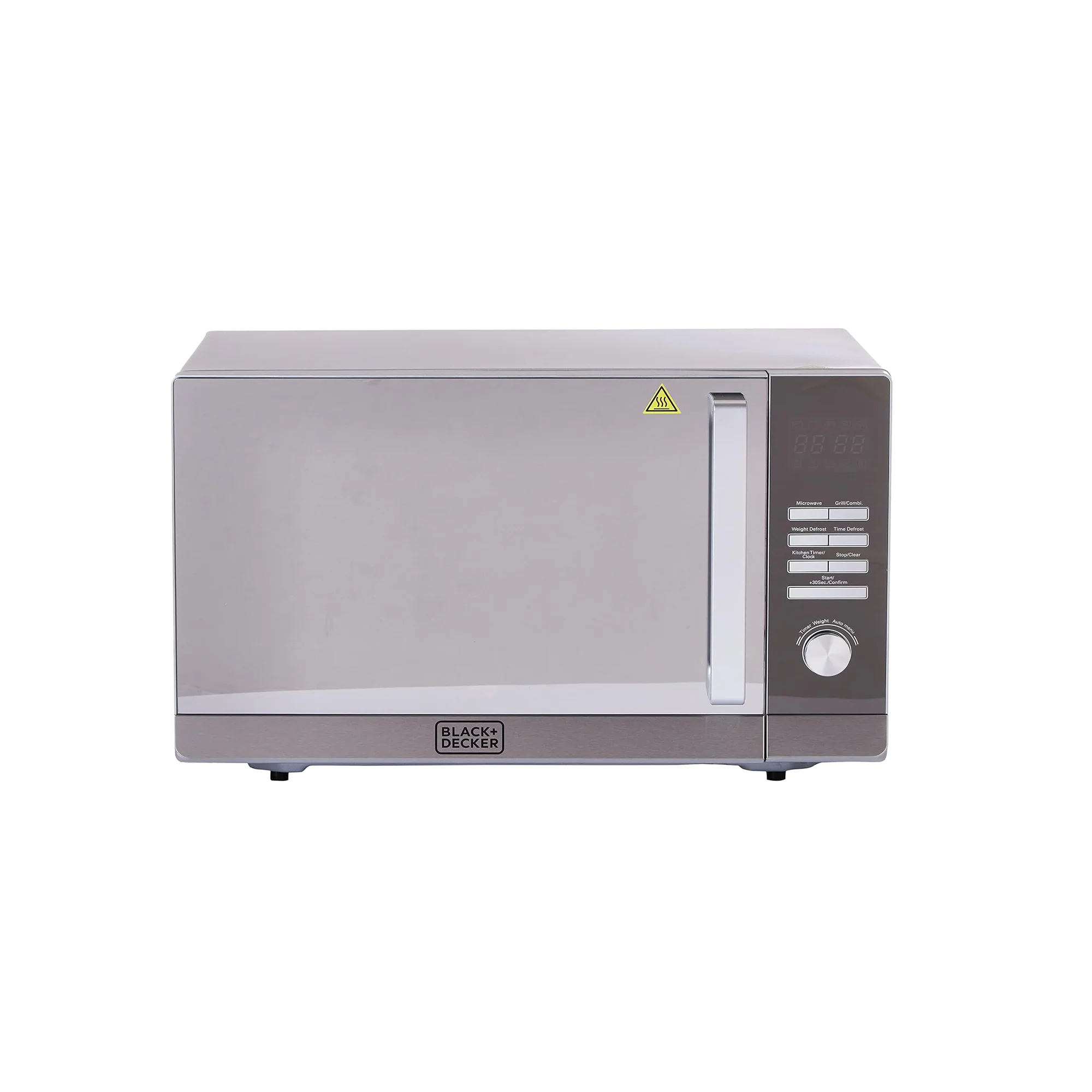 BLACK+DECKER 30 Liter Digital Microwave Oven with Grill – 900W Auto Menu Defrost Function Mirror Finish MZ30PGSS