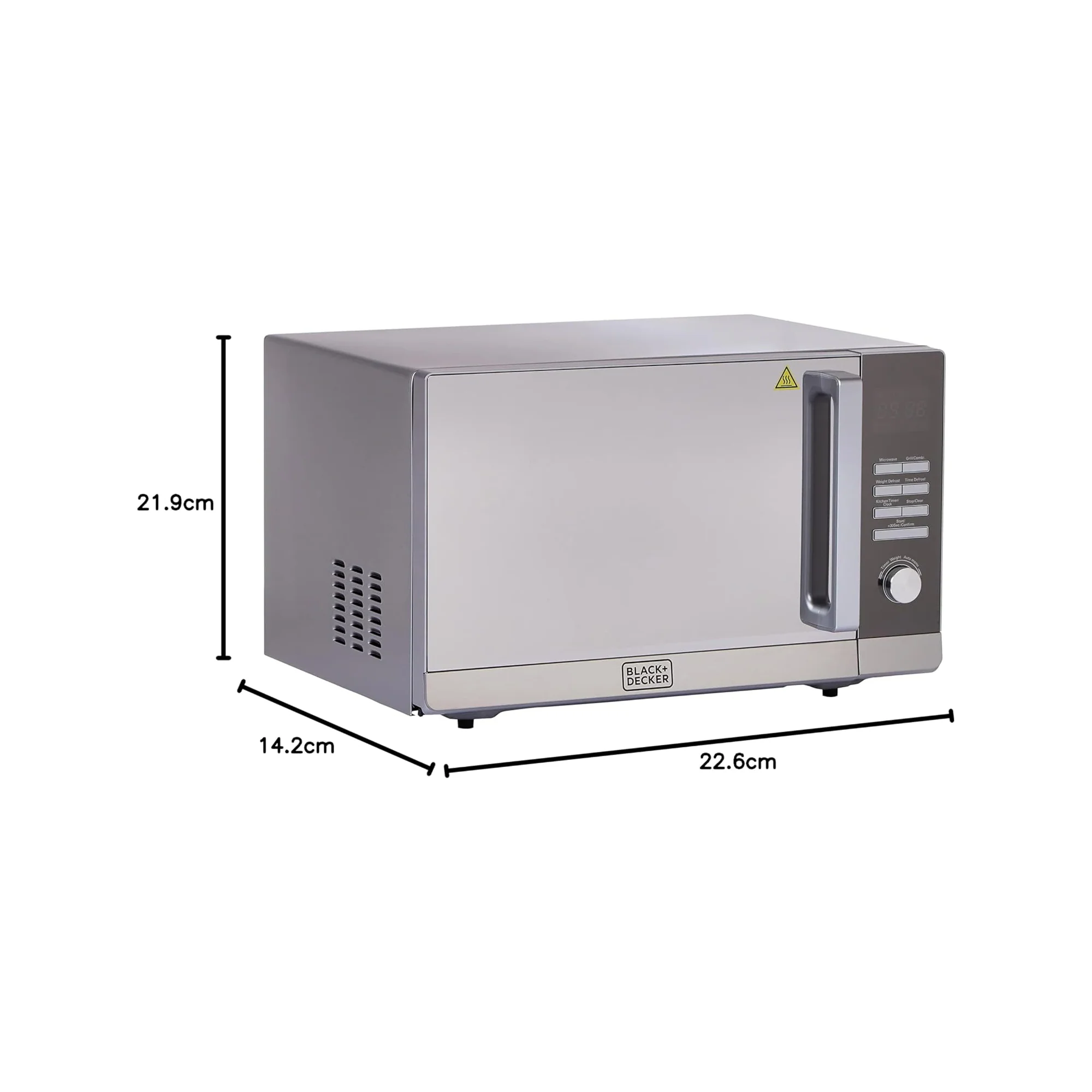 BLACK+DECKER 30 Liter Digital Microwave Oven with Grill – 900W Auto Menu Defrost Function Mirror Finish MZ30PGSS - Image 6