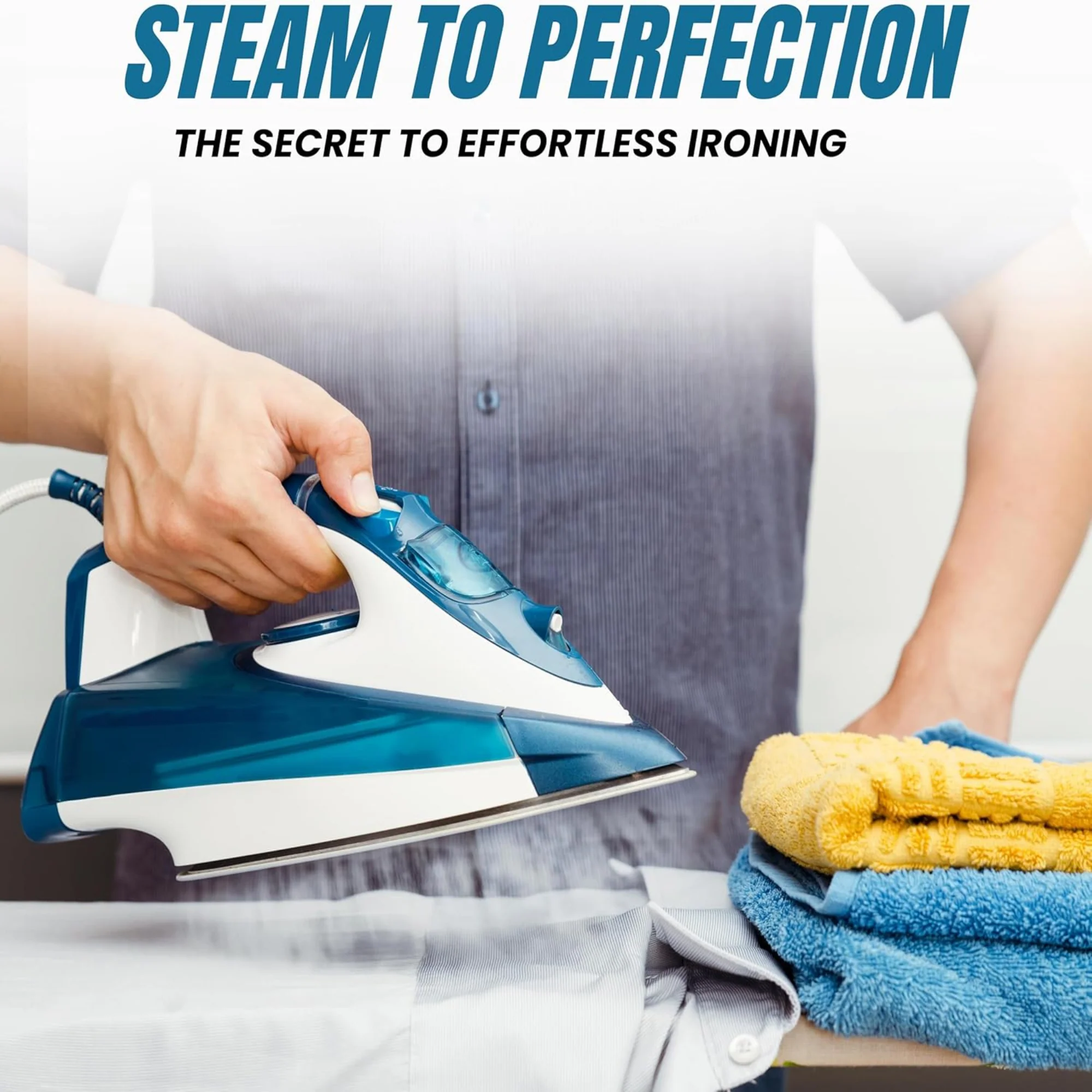 CLEAN Edition Steam Iron 2200W – Spray Function Ceramic Soleplate Adjustable Steam Self Clean - Image 5