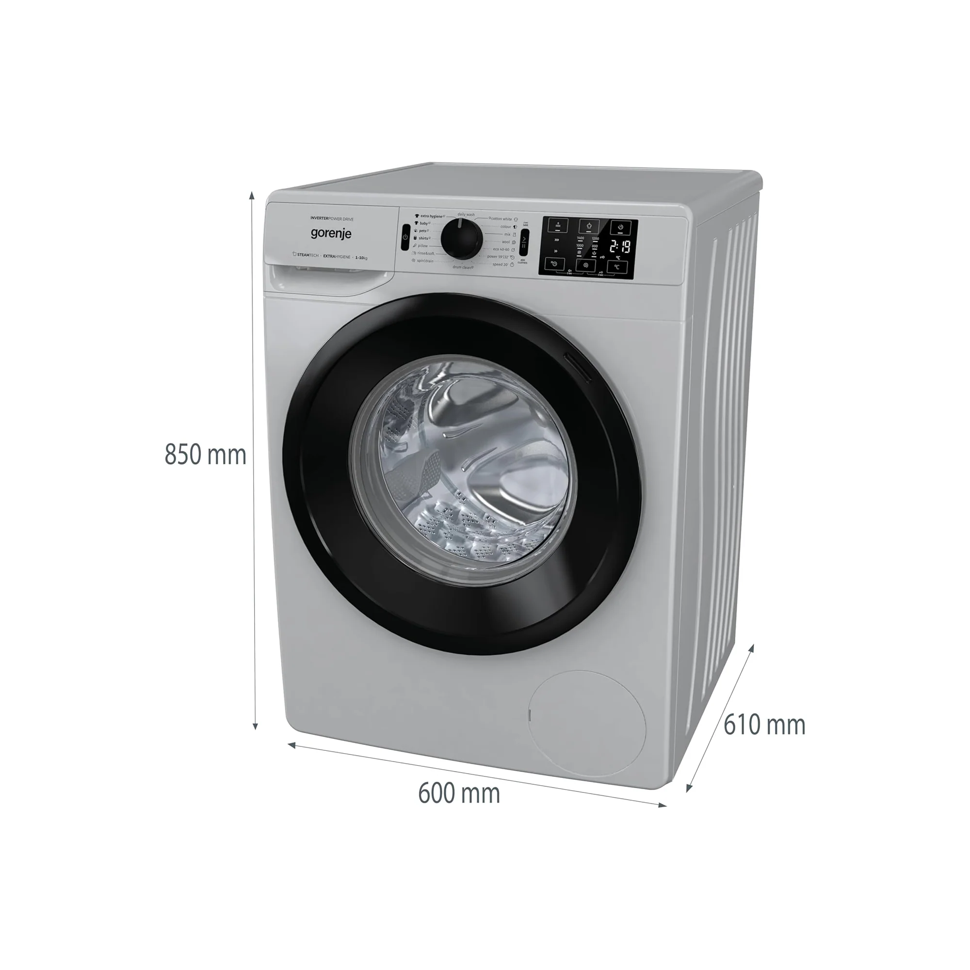 Gorenje 10 kg Front Load Washing Machine  16 Programs with WaveActive Drum - WNEI14AS - Image 5