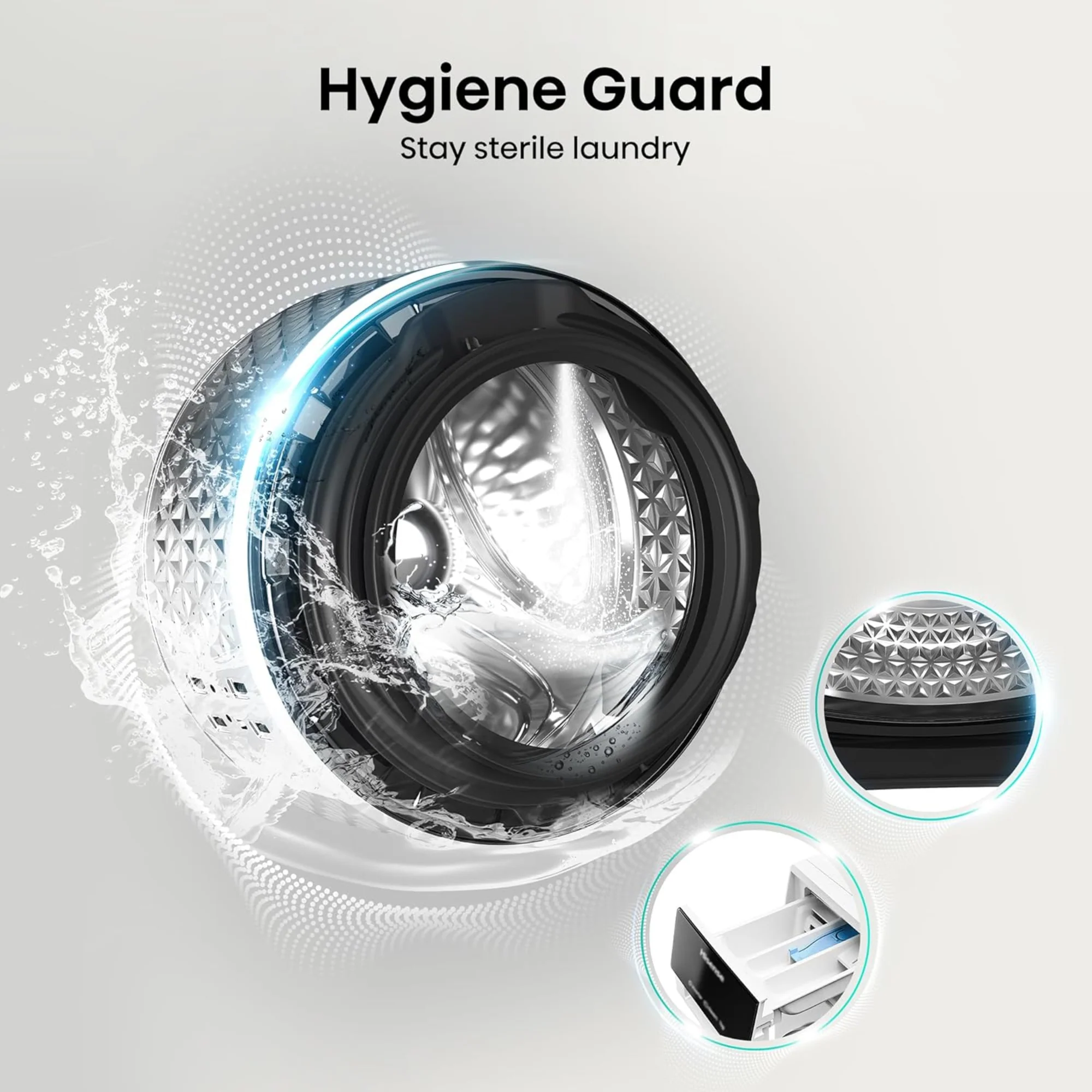 Hisense 10/6 kg Washer Dryer – 1400 RPM Inverter Motor Steam Refresh Smart WiFi WD3S1043BT - Image 13