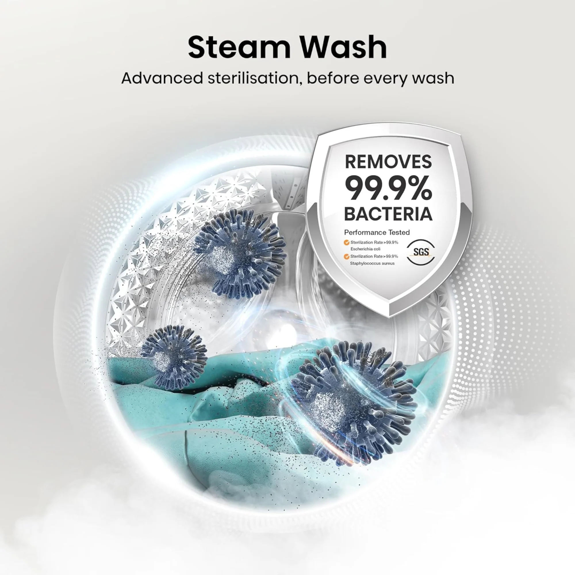 Hisense 10/6 kg Washer Dryer – 1400 RPM Inverter Motor Steam Refresh Smart WiFi WD3S1043BT - Image 14