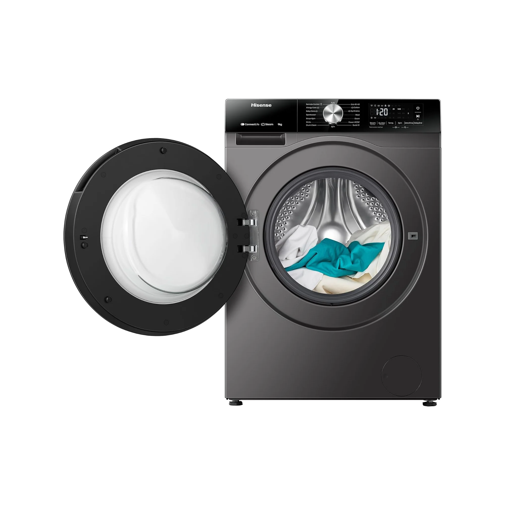 Hisense 10/6 kg Washer Dryer – 1400 RPM Inverter Motor Steam Refresh Smart WiFi WD3S1043BT - Image 3