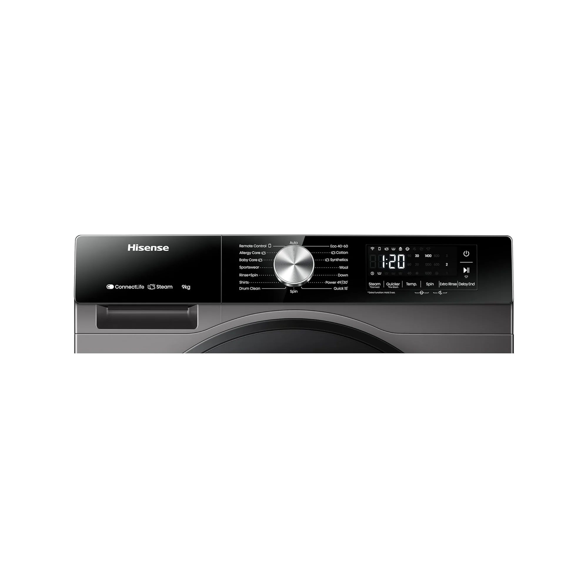 Hisense 10/6 kg Washer Dryer – 1400 RPM Inverter Motor Steam Refresh Smart WiFi WD3S1043BT - Image 4