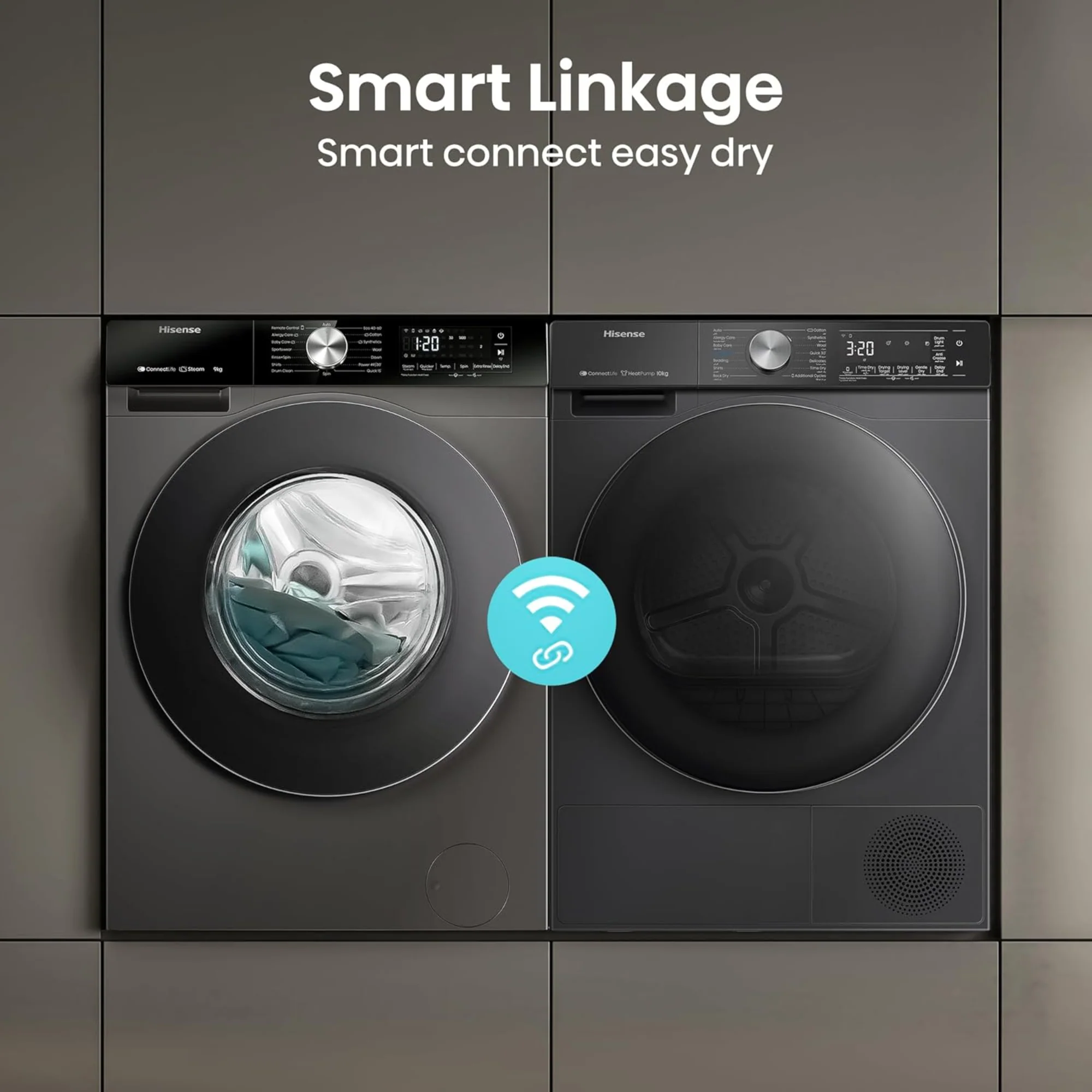 Hisense 10/6 kg Washer Dryer – 1400 RPM Inverter Motor Steam Refresh Smart WiFi WD3S1043BT - Image 5