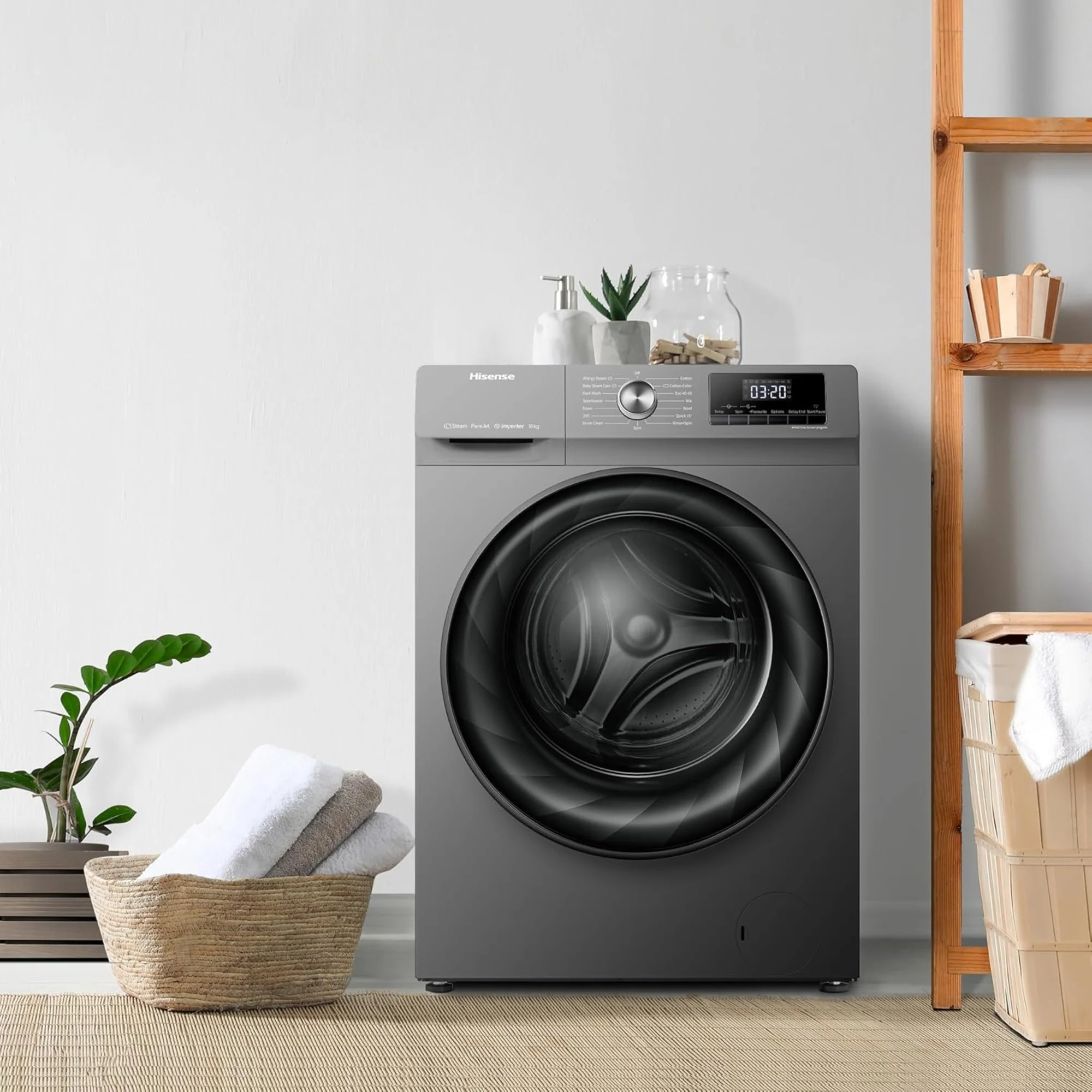 Hisense 10kg Front Load Washing Machine – Inverter Motor Steam Care Quick Wash WFQY1014EVJMT - Image 15