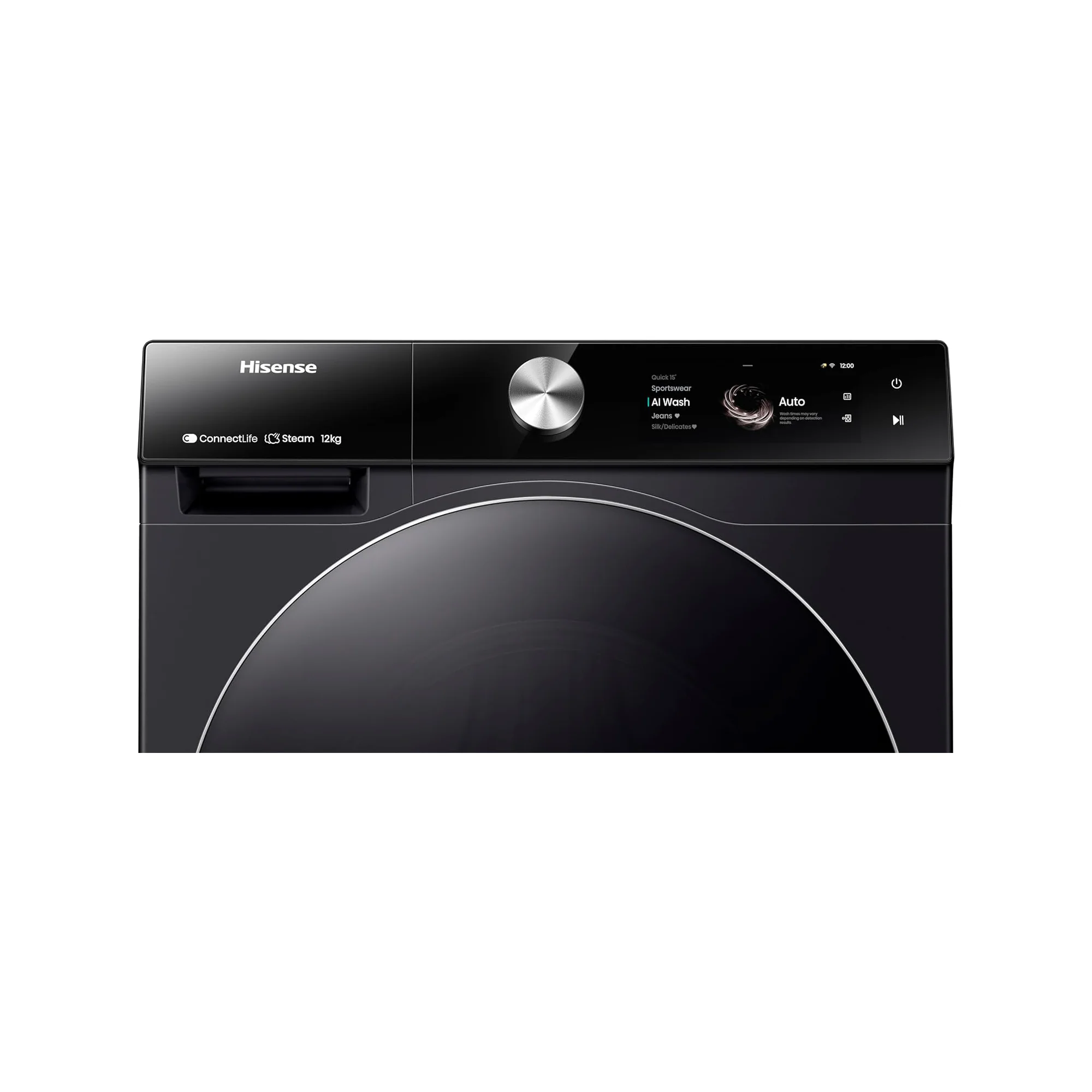 Hisense 12 kg Front Load Washing Machine – 1400 RPM Inverter Motor Smart WiFi Auto Dose WF7S1247BB - Image 2