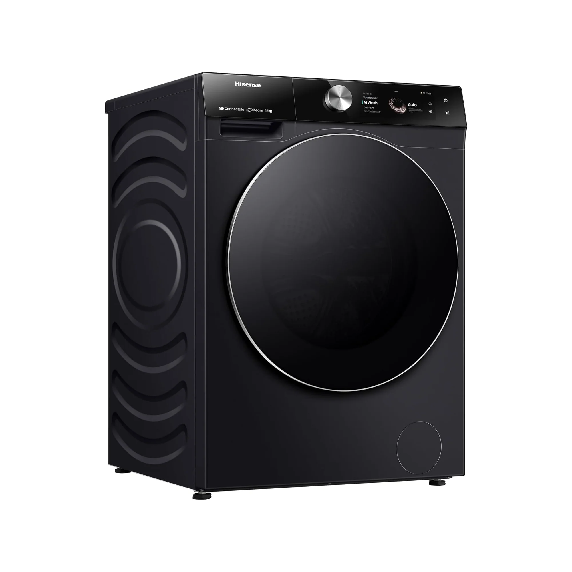 Hisense 12 kg Front Load Washing Machine – 1400 RPM Inverter Motor Smart WiFi Auto Dose WF7S1247BB - Image 3