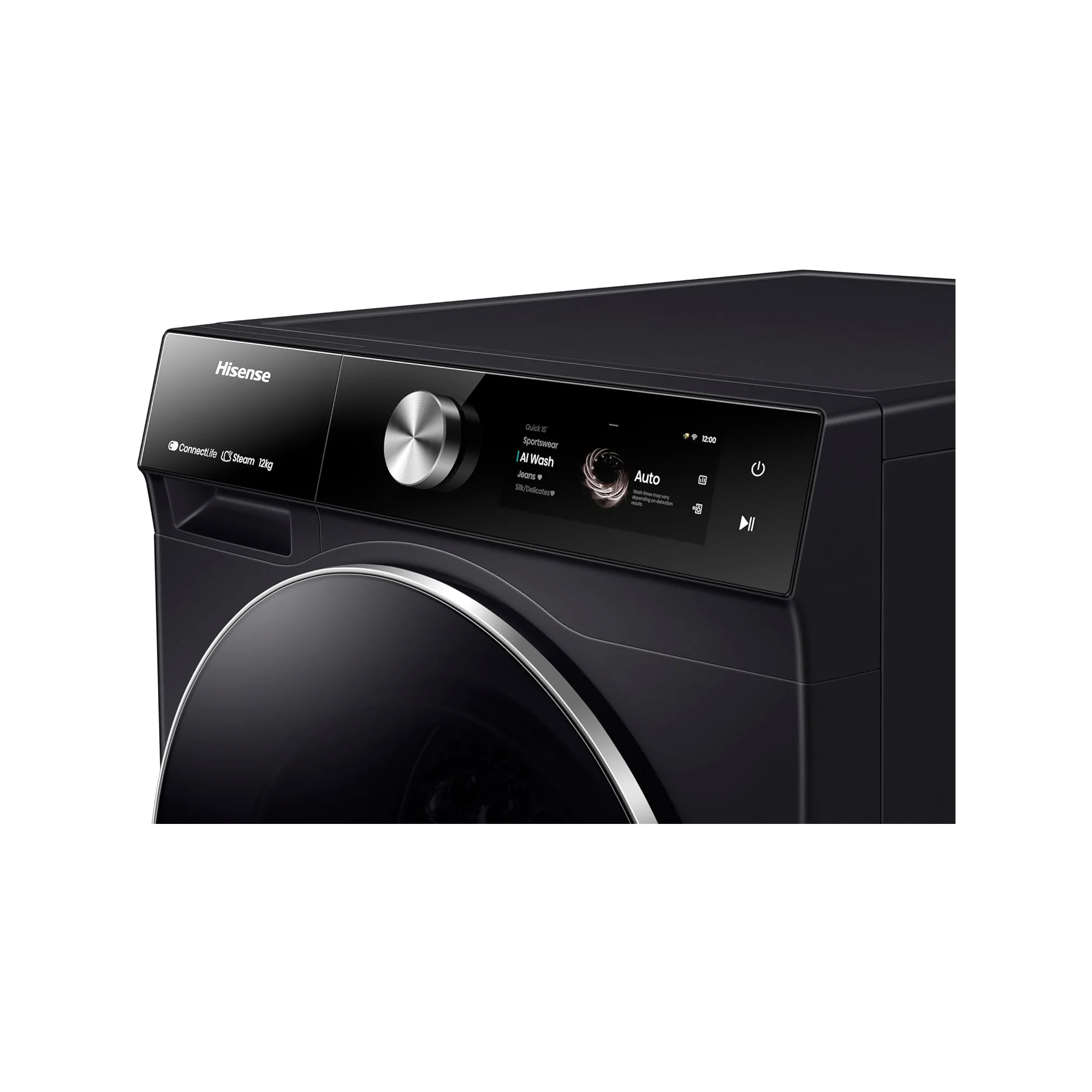 Hisense 12 kg Front Load Washing Machine – 1400 RPM Inverter Motor Smart WiFi Auto Dose WF7S1247BB - Image 4