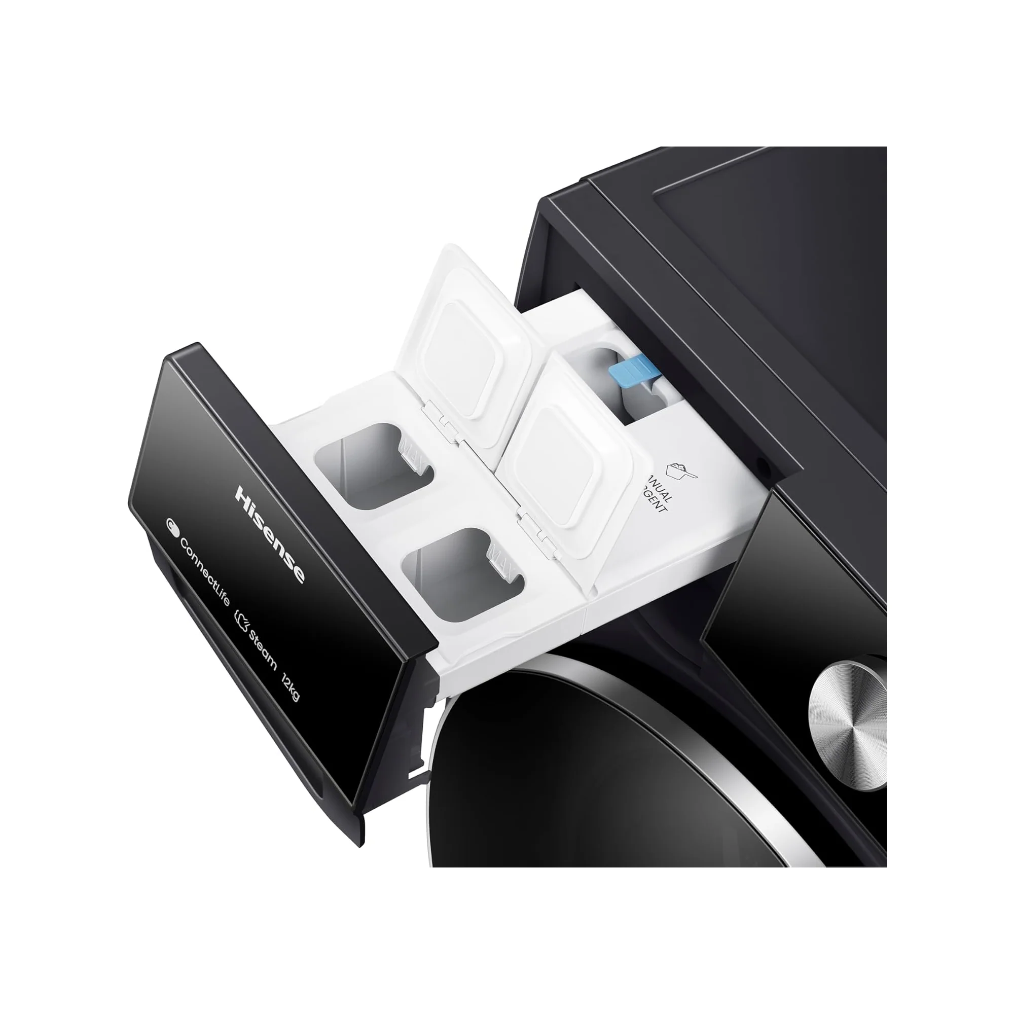 Hisense 12 kg Front Load Washing Machine – 1400 RPM Inverter Motor Smart WiFi Auto Dose WF7S1247BB - Image 7
