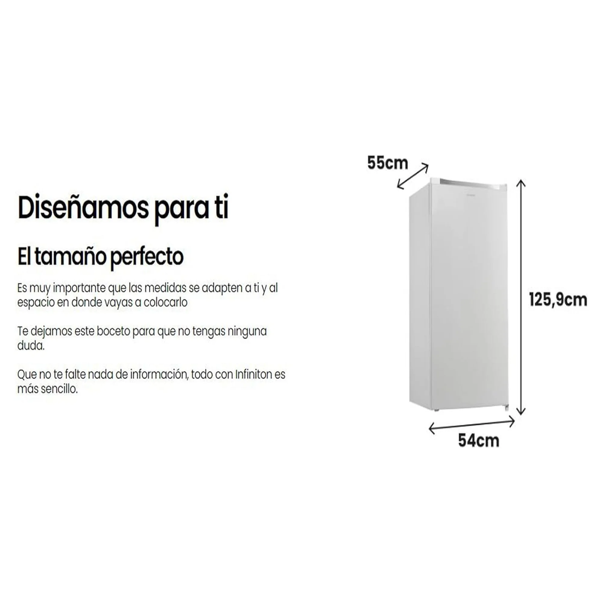 Infiniton Vertical Freezer 145L – Fast Freezing Reversible Door 4 Star Rating CV-140L25WEP - Image 3