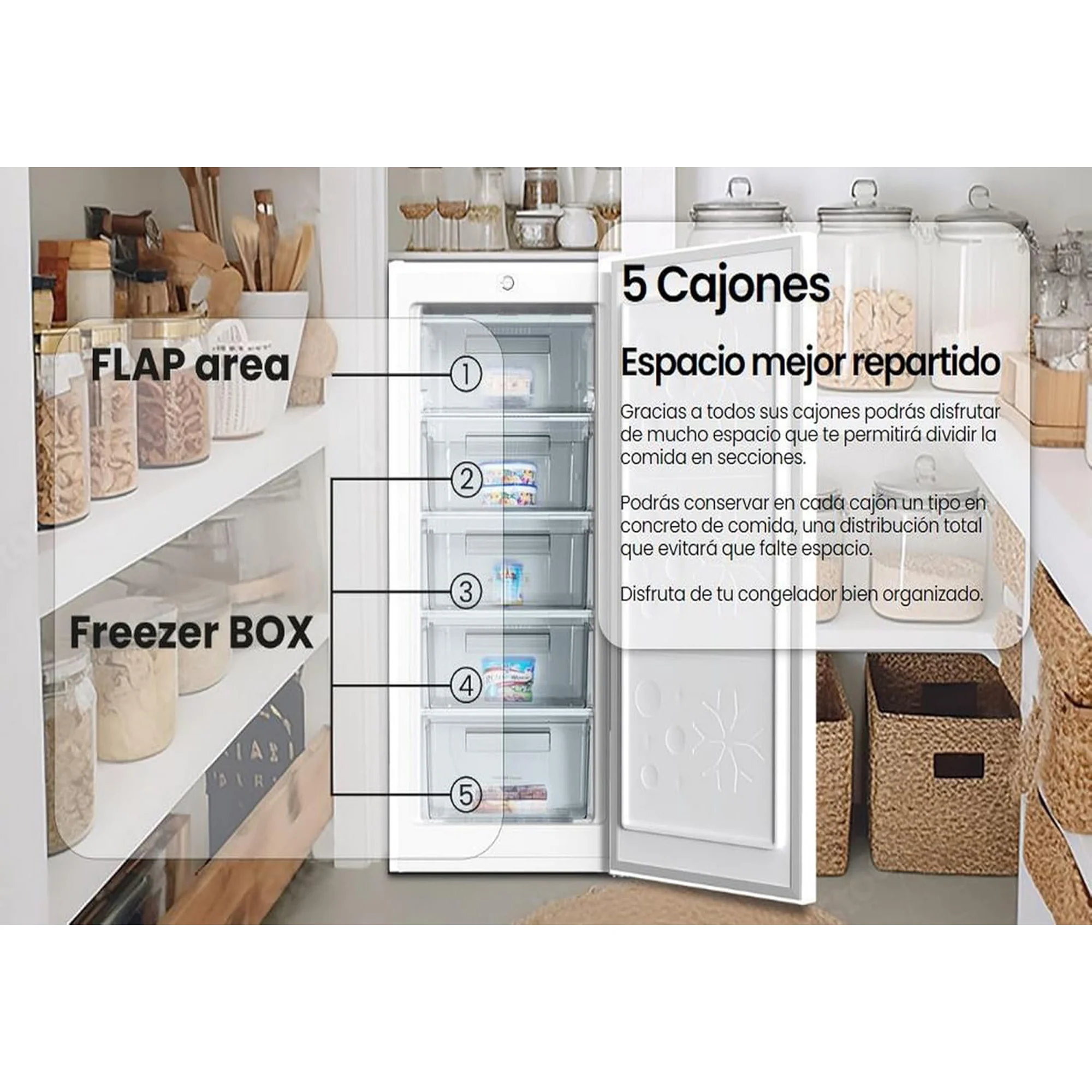 Infiniton Vertical Freezer 145L – Fast Freezing Reversible Door 4 Star Rating CV-140L25WEP - Image 7
