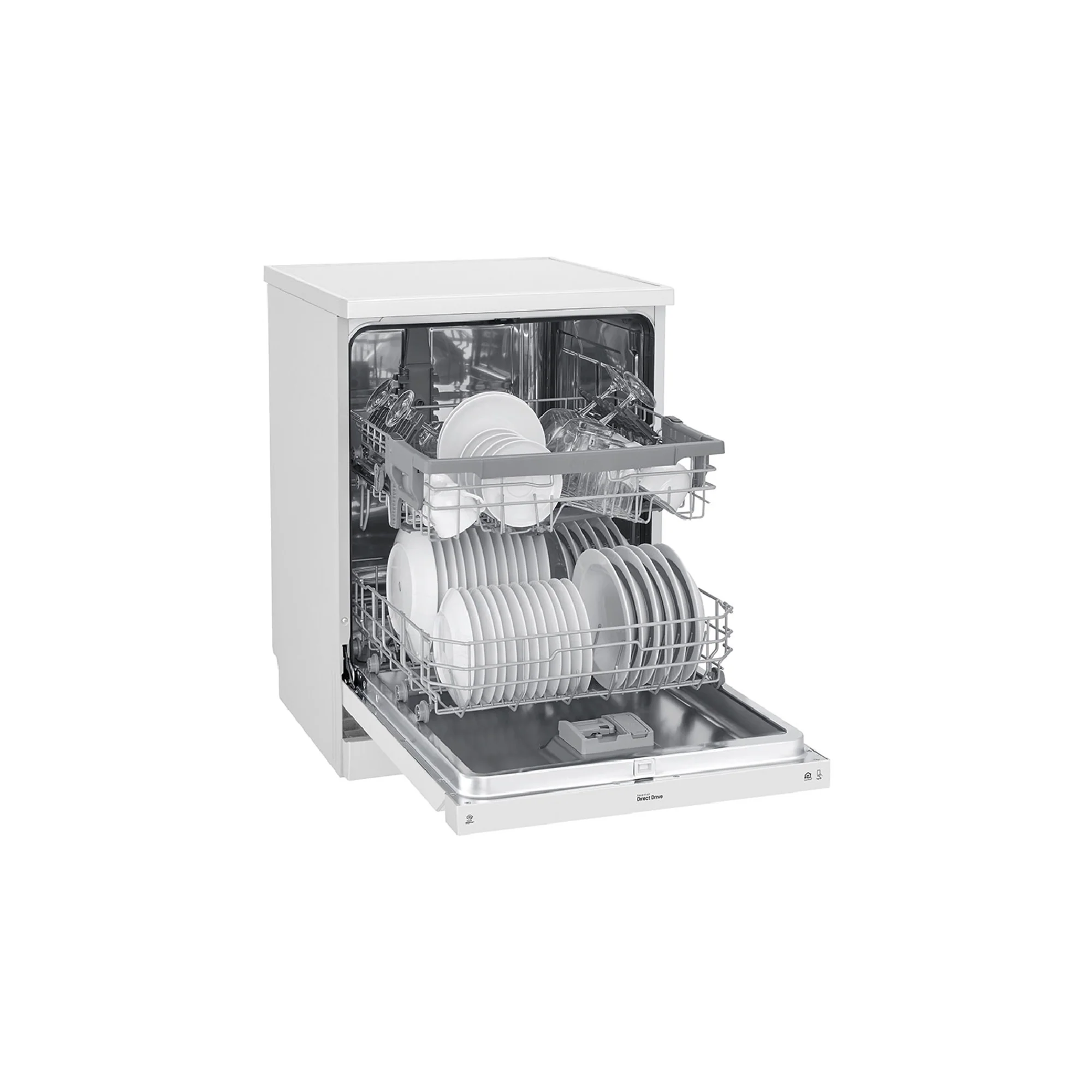 LG free standing 8 Prograams 14 Place Settings Dishwasher white DFB512FW - Image 5
