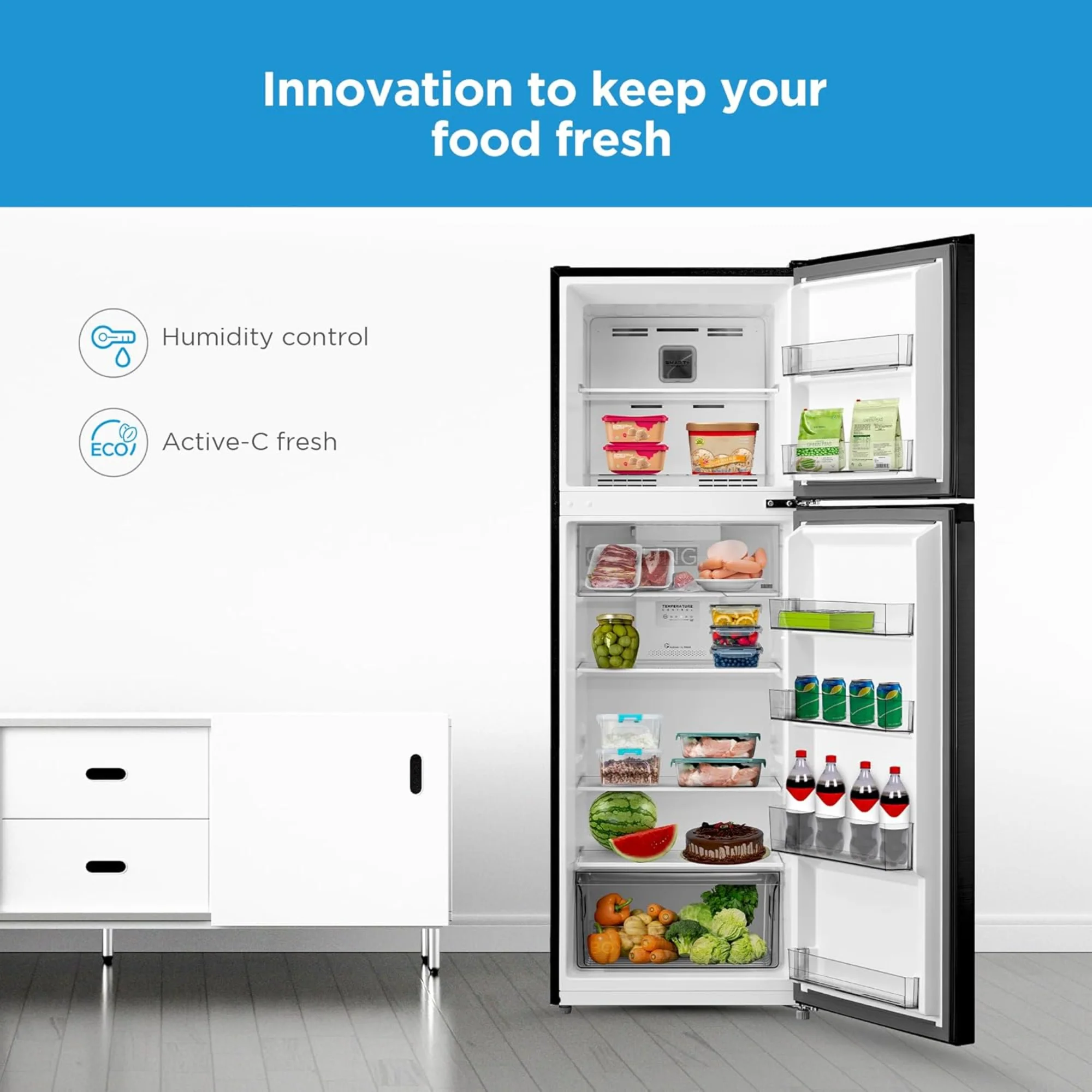 Midea 390 Liter Top Mount Refrigerator – No Frost Multi Air Flow Smart Sensor Electronic Control MDRT390MTE28 - Image 5