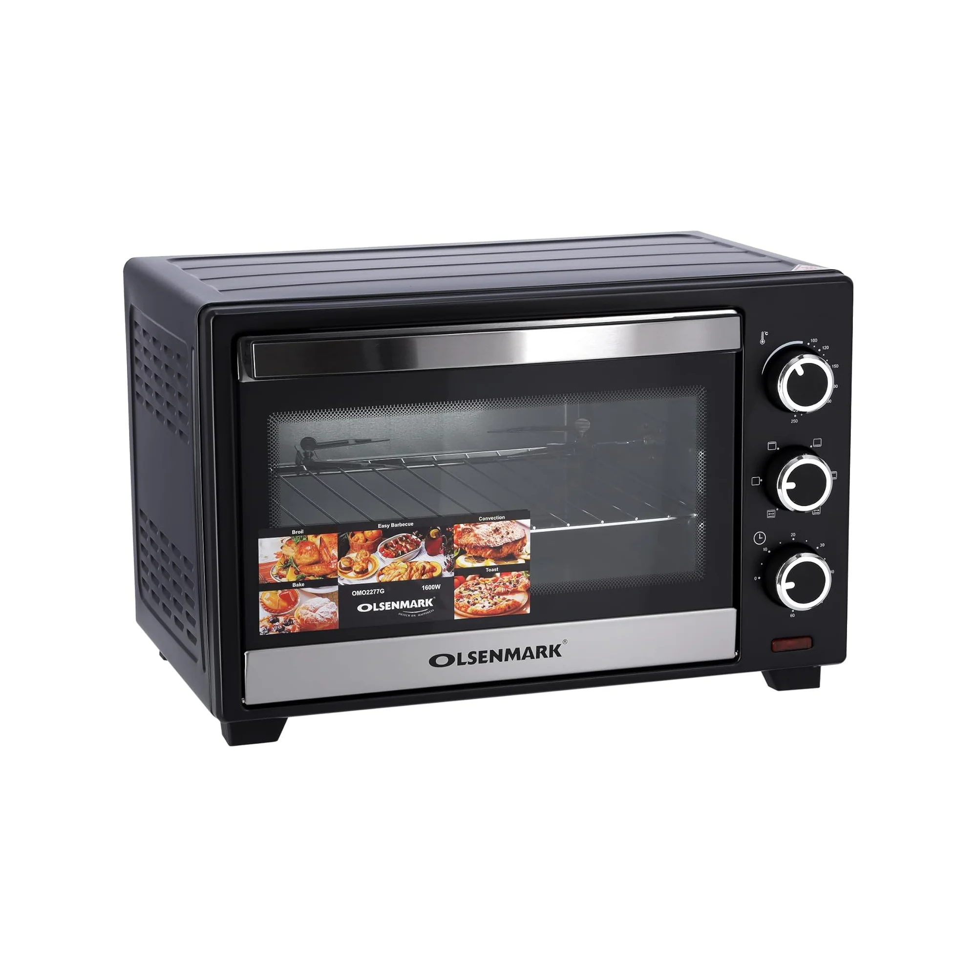 Olsenmark 24 Liter Electric Oven with Rotisserie – 1600W 6 Heating Stages 60-Min Timer Adjustable Temperature OMO2277 - Image 2