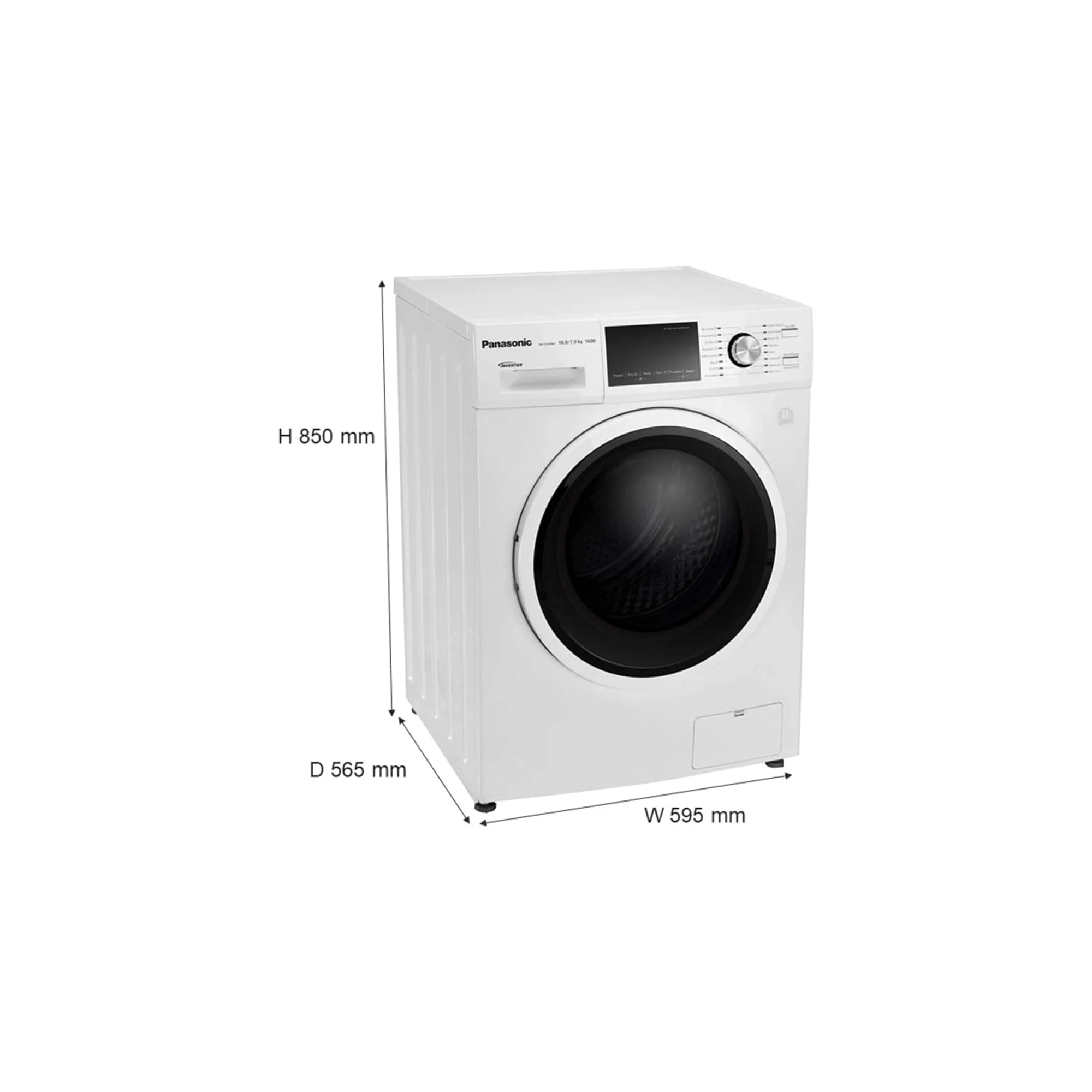 Panasonic 10/7 kg Washer Dryer – 1600 RPM Inverter Motor Abaya Wash Hygiene Care NA-S107M2WAE - Image 3