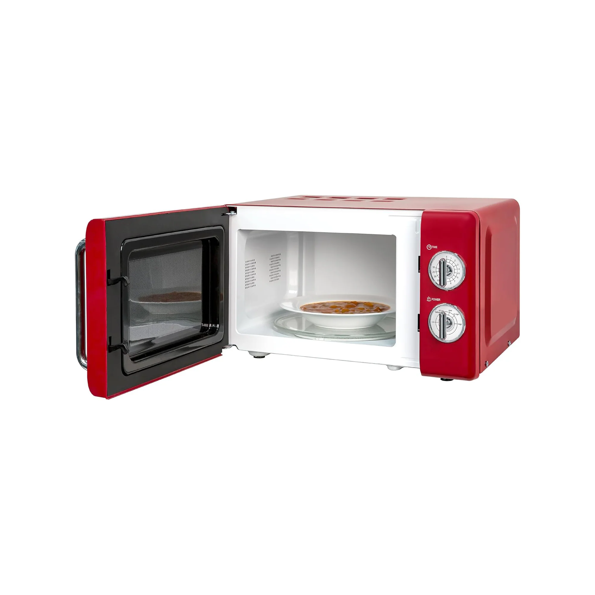 Russell Hobbs 17 Liter Retro Microwave Oven – 700W 5 Power Levels Defrost Function Manual Control RHRETMM705R - Image 2