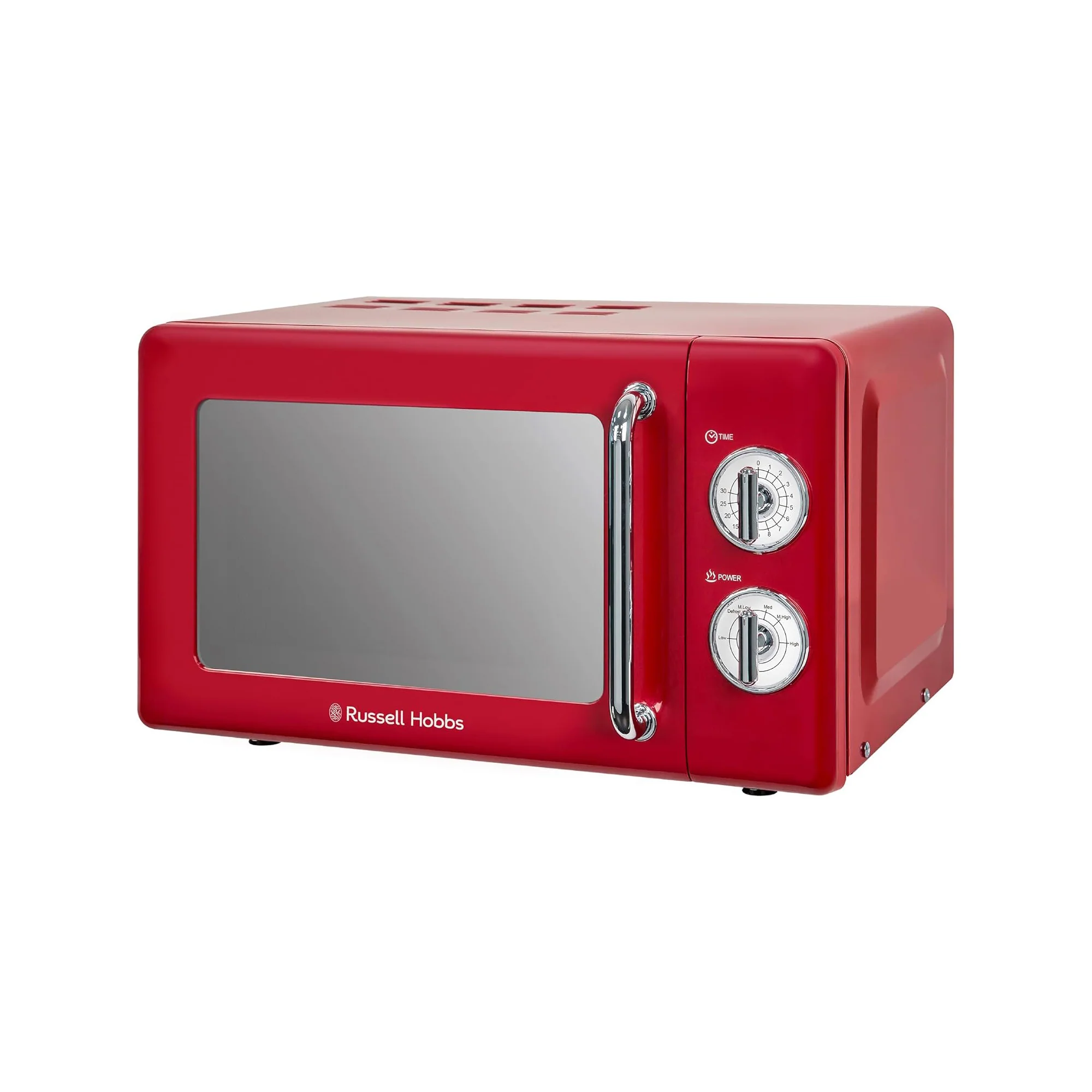 Russell Hobbs 17 Liter Retro Microwave Oven – 700W 5 Power Levels Defrost Function Manual Control RHRETMM705R - Image 4