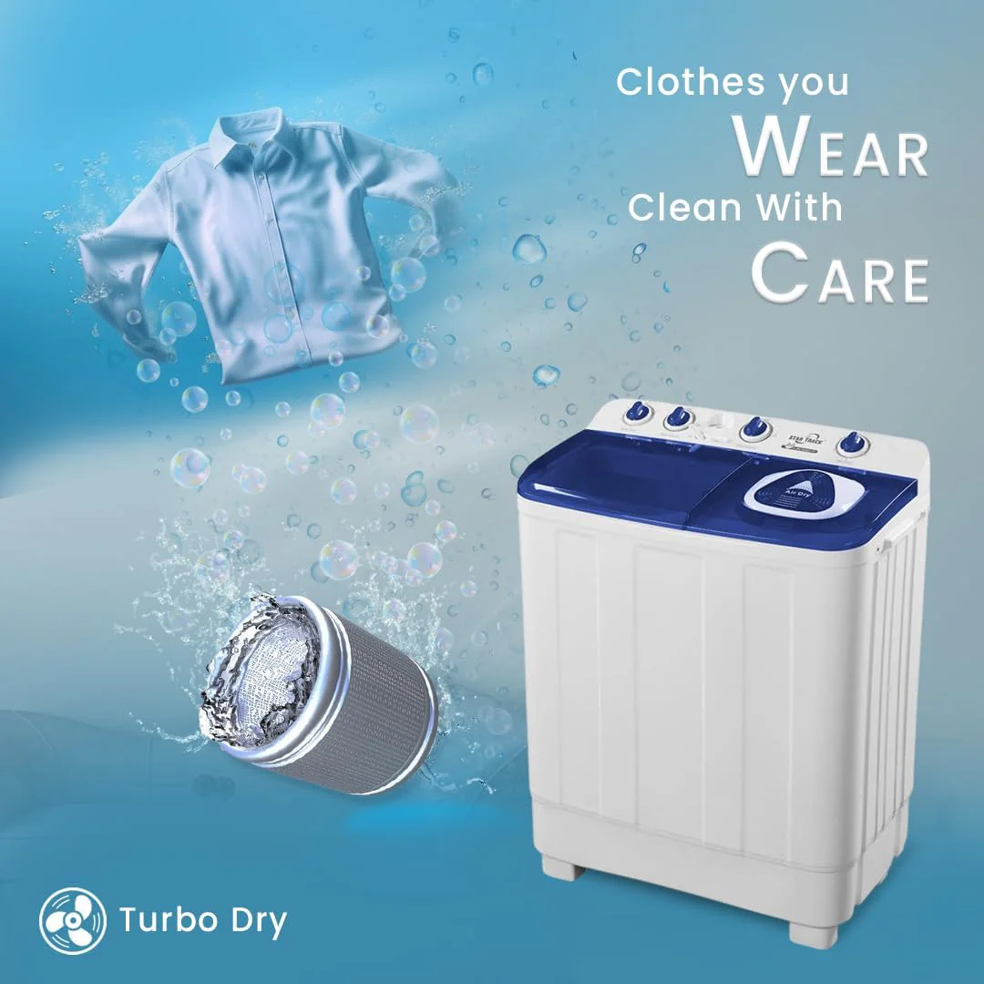 Star Track Twin Tub Washing Machine 13KG – Semi Automatic Spin Dry Energy Efficient SW-1300B1-TK - Image 3