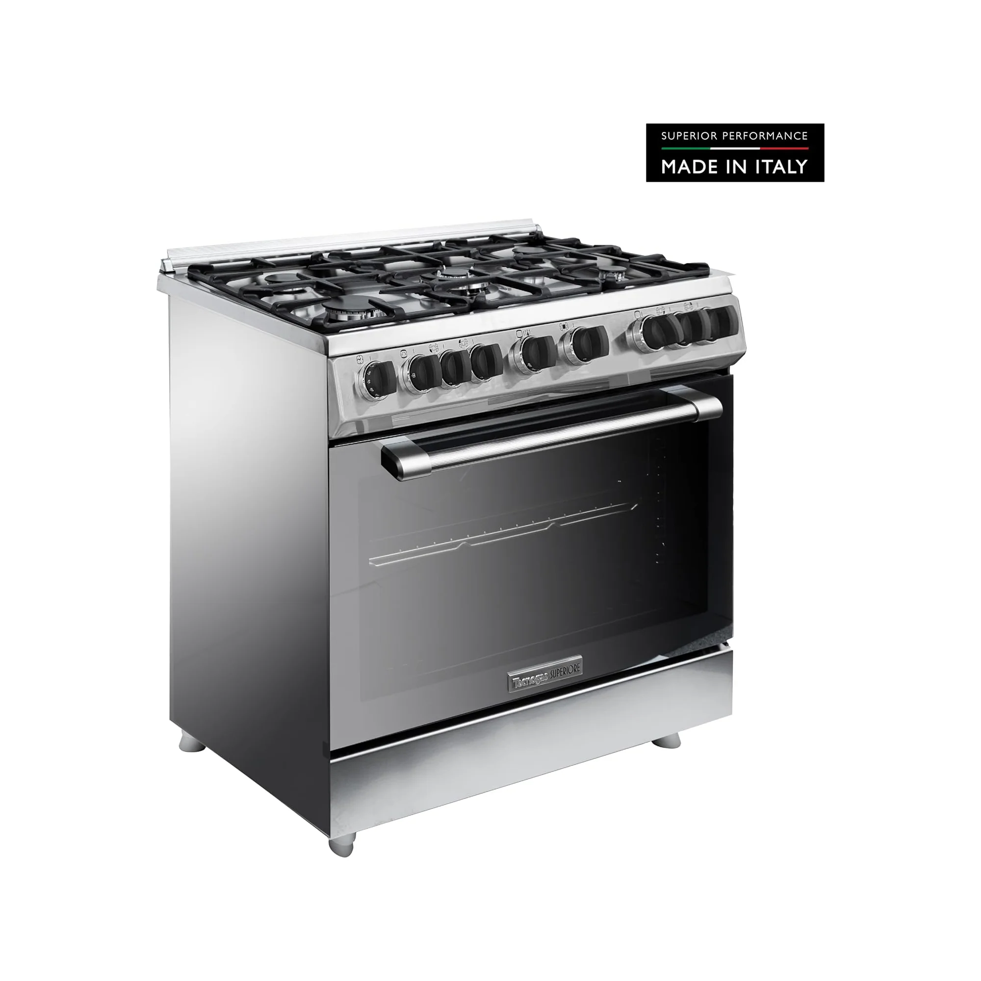 Tecnogas Superiore 90×60 cm Freestanding Gas Cooker with 5 Burners – 133L Convection Fan Oven Stainless Steel N3X96G5VCF - Image 3