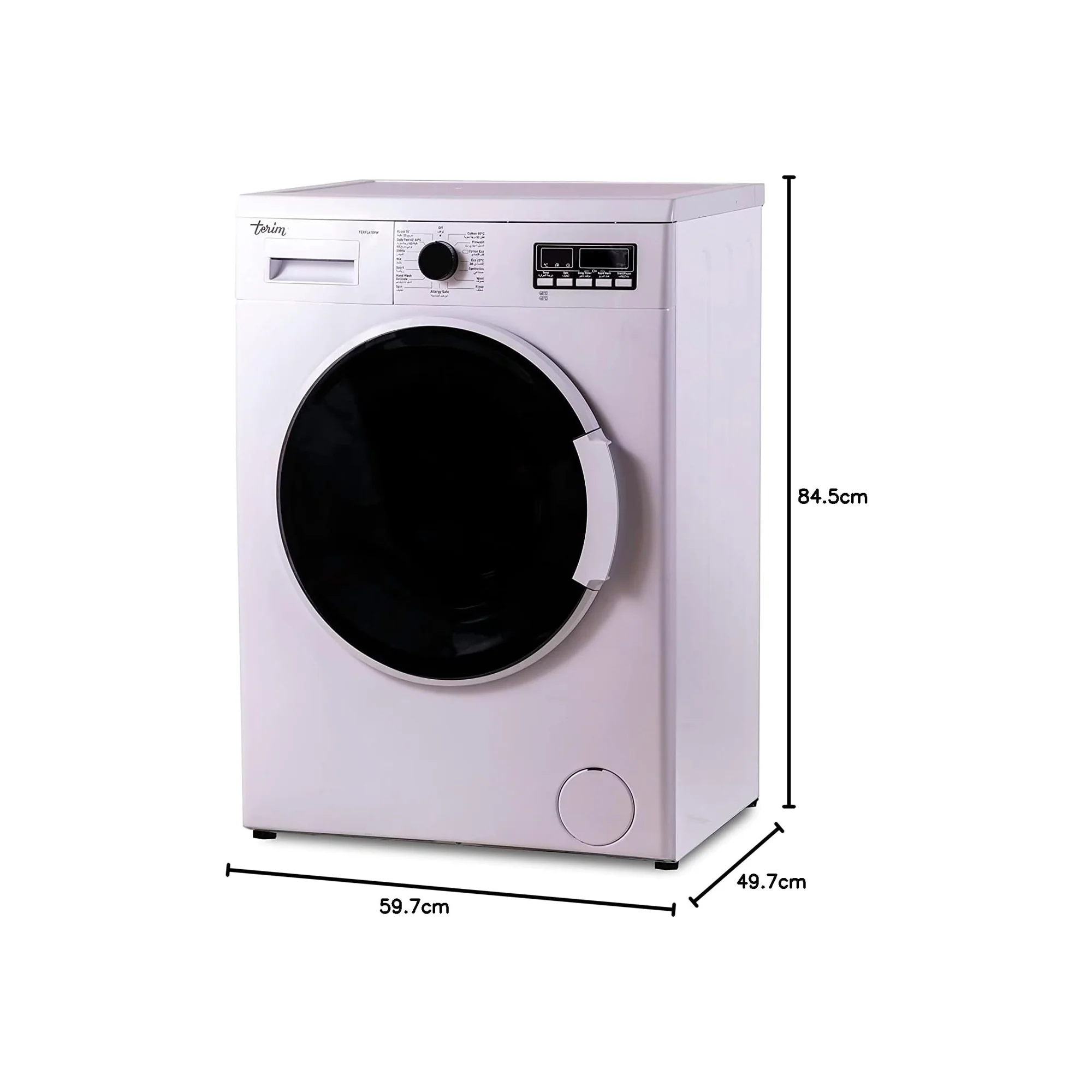 Terim Front Load Washing Machine 6kg 15 Programs 1000 RPM TERFL610VW - Image 4