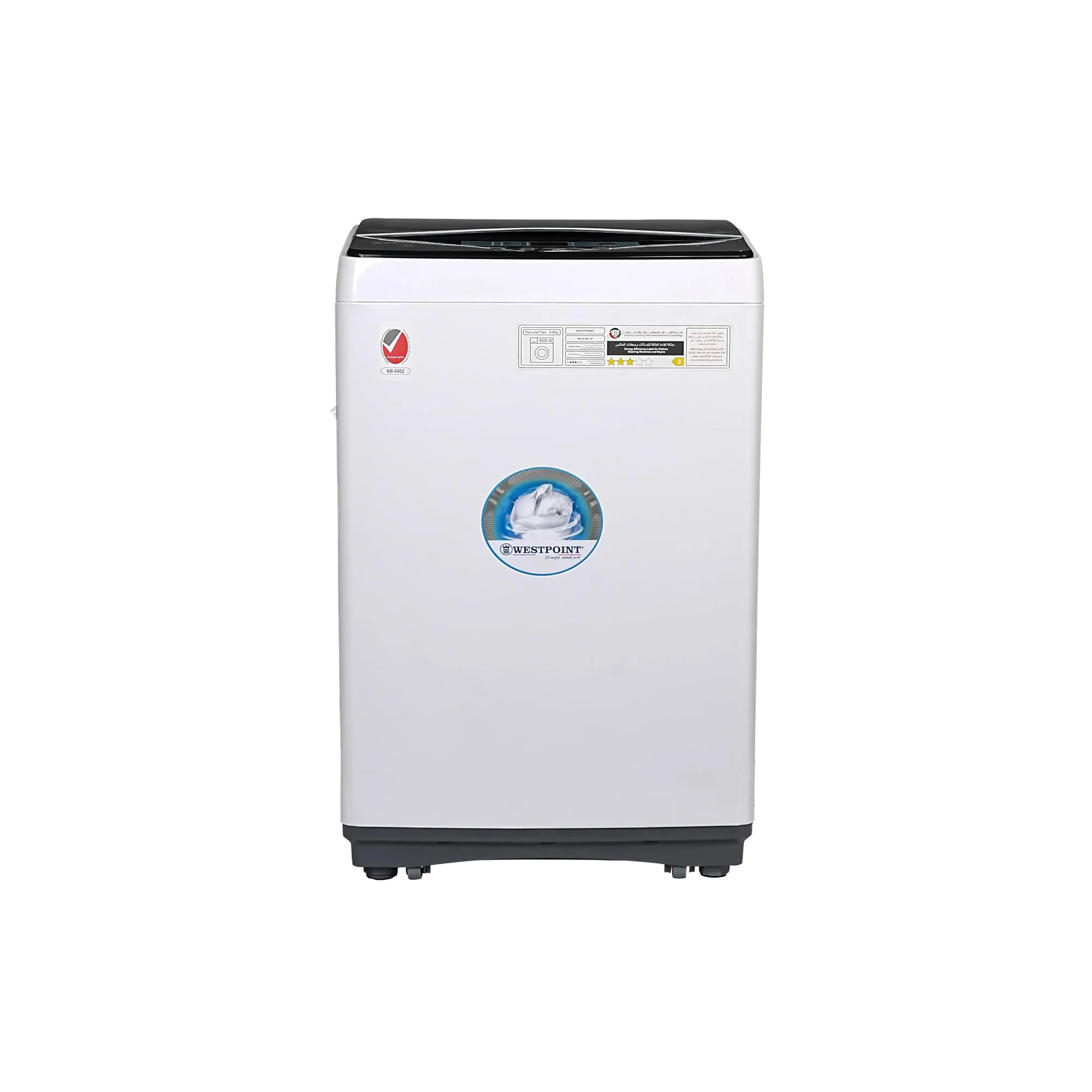 Westpoint Top Load Washing Machine 8KG – Fully Automatic 9 Programs LED Display WLX-821P