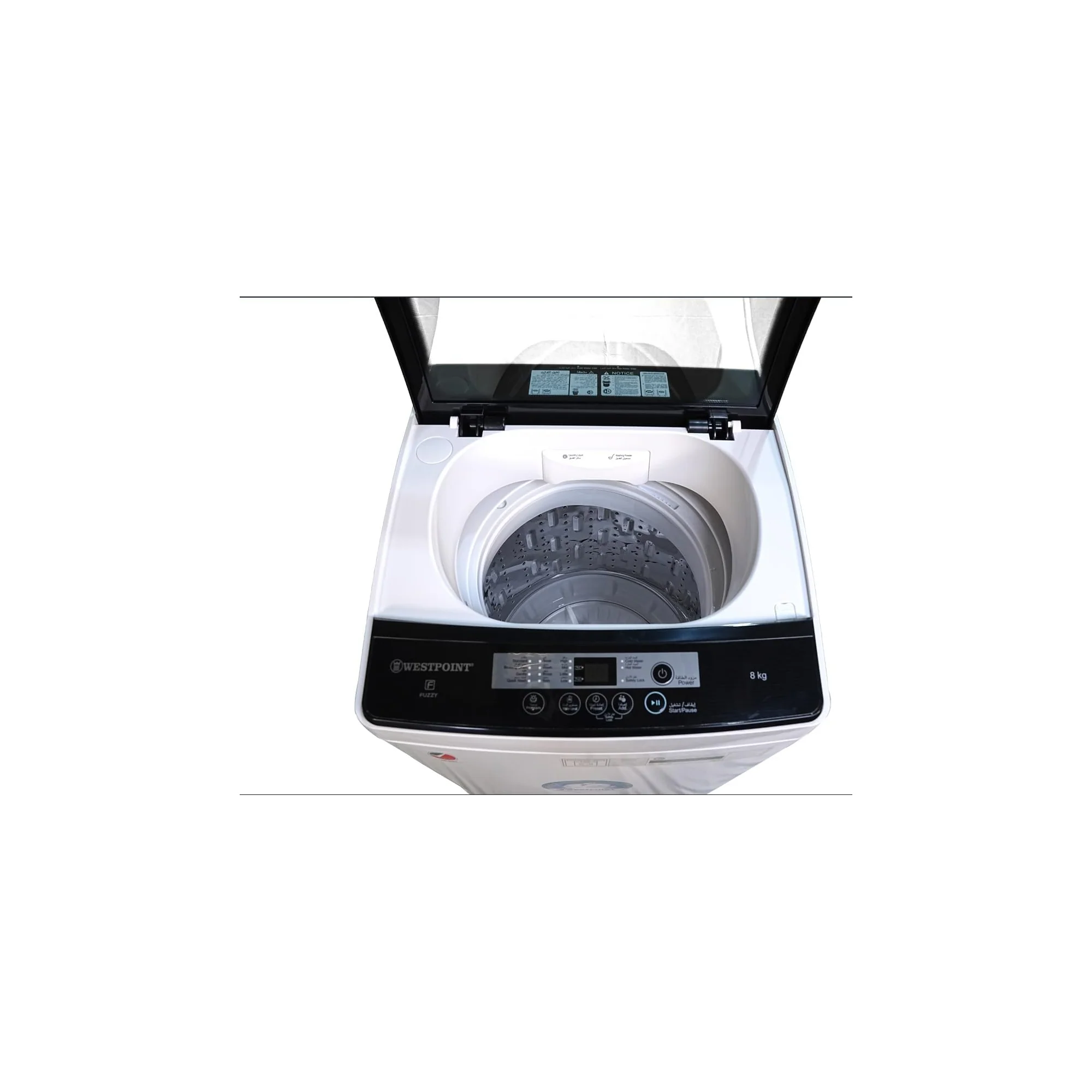 Westpoint Top Load Washing Machine 8KG – Fully Automatic 9 Programs LED Display WLX-821P - Image 4